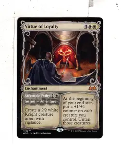 MTG SkeenAB Virtue of Loyalty SHOWCASE from WOE. NM. - Image 1