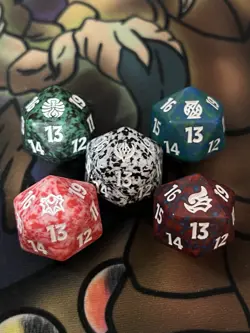 SECRETS OF STRIXHAVEN - Complete x5 Set MTG D20 Spindown Lifecounter Set Dice - Image 2