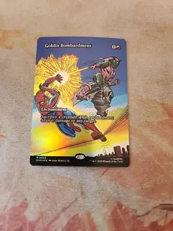 Goblin Bombardment Borderless Foil Marvel's Spider-Man MTG NM - Image 1