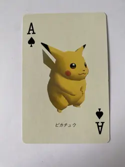 Pokemon Stadium Yellow Pikachu Ace of Spades 3D Playing Cards NM LP - Image 1