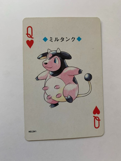 Miltank Queen Of Hearts Pokemon Playing Card Gold Deck Poker Ho-oh 2000 - Image 1