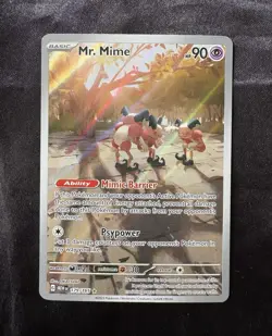 Pokemon Mr. Mime 179/165 Sv: Scarlet & Violet 151 Illustration Rare Holo Card - Image 1