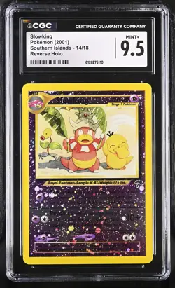 CGC 9.5 MINT+ Slowking 2001 Southern Islands 14/18 Reverse Holo Pokemon Card - Image 1