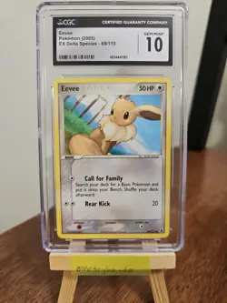 CGC 10 GEM MINT Eevee 2005 EX Delta Species 69/113 Pokemon Card - Image 1