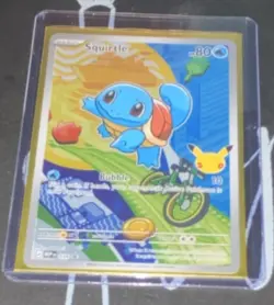 Pokemon Squirtle Holo Stamped Card Basic 80 HP Bubble Turtle Pokemon TCG 2022 - Image 1