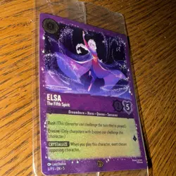 Disney Lorcana Elsa The Fifth Spirit Promo Card 6/p3 Glitter Foil Sealed - Image 1
