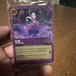Disney Lorcana Elsa The Fifth Spirit Promo Card 6/p3 Glitter Foil Sealed - Image 2