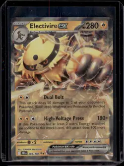 Electivire ex 069/182 Pokemon Card DR1 Double Rare 2025 SV Scarlet & Violet - Image 1