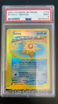 PSA 9 MINT Staryu Reverse Holo 103 2003 Skyridge WOTC Pokemon Card - Image 1