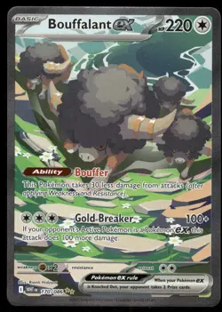 Pokemon Cards Bouffalant ex 170/086 SV: White Flare Holo NM - Image 1