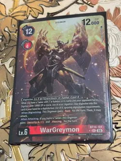 Digimon Card Game WarGreymon (Alternate Art) Secret Rare Blast Ace BT14-101 SEC - Image 1