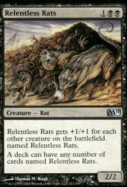 Relentless Rats M11 MTG Magic the Gathering card - Image 1