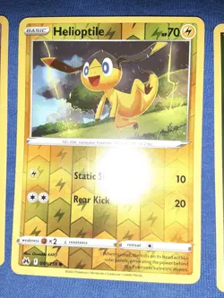 Pokemon Card Helioptile 049/159 Crown Zenith Sword and Shield Rev Holo - Image 1