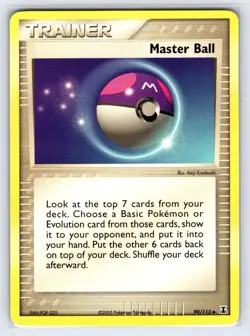 Master Ball 99/113 2005 EX Delta Species Pokemon Card Uncommon Trainer - Nm - Image 1