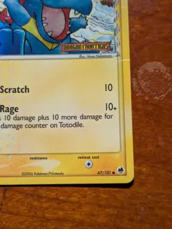 Pokemon TCG Totodile 67/101 [Reverse Holo, Stamped] Dragon Frontiers - Image 4
