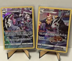 Pokemon Galarian Obstagoon TG10 & Mightyena TG09 Trainer Gallery 2 card Lot LP - Image 2