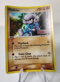 Meditite 55/108 - EX Power Keepers *NM* STAMPED Reverse Holo Pokemon Card - Image 2