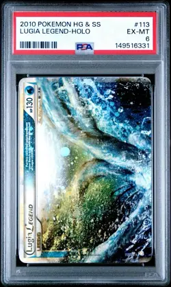 2010 POKEMON HEARTGOLD & SOULSILVER #113 LUGIA LEGEND-HOLO PSA 6 (New Cert) - Image 1