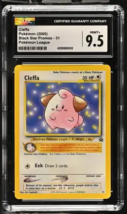 Cleffa CGC 9.5 31/53 Wotc Promo Pokemon League - Image 1