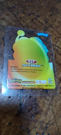 Mareep 027 Pokemon Lamincards Edibas - ESP - EXC - Image 2