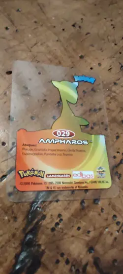 Ampharos 029 Pokemon Lamincards Edibas - ESP - GOOD - Image 2
