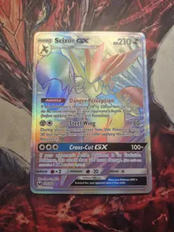 Pokemon TCG Scizor GX Rainbow Secret Rare 175/168 Celestial Storm LP/MP - Image 1