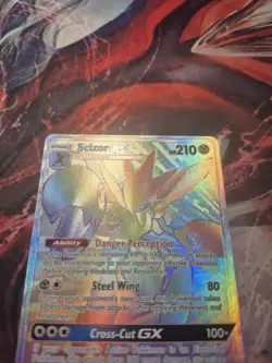 Pokemon TCG Scizor GX Rainbow Secret Rare 175/168 Celestial Storm LP/MP - Image 2