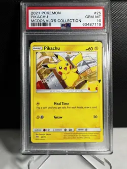 Pokemon! PSA 10 Pikachu 25/25 - McDonald’s Collection - Non-holo - Gem Mint - Image 1