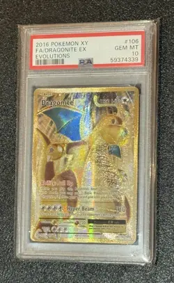 PSA 10 GEM MINT Dragonite EX Full Art 106/108 - XY Evolutions Pokemon SCR 💎 - Image 1