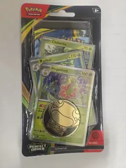 Pokemon Perfect Order Premium Checklane Blister Booster Pack Meganium Line - NEW - Image 1