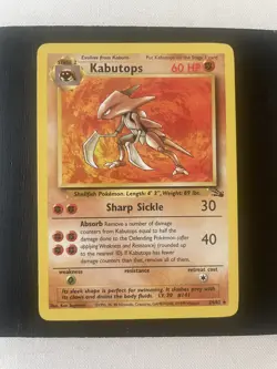 Pokemon TCG - Kabutops 24/62 Fossil Non Holo Rare - MP - Image 4