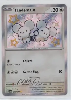 Shiny Rare - Tandemaus Pokemon Scarlet & Violet Paldean Fates PAF #209 - Image 1