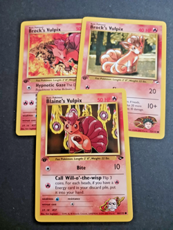 Pokemon TCG Brock's Vulpix 37/132 + Blaine's Vulpix 66/132 1st Edition NM - Image 1