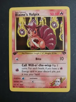 Pokemon TCG Brock's Vulpix 37/132 + Blaine's Vulpix 66/132 1st Edition NM - Image 2