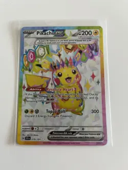 Pikachu ex 219/191 Ultra Rare Holo Excellent Condition Surging Sparks - Image 1