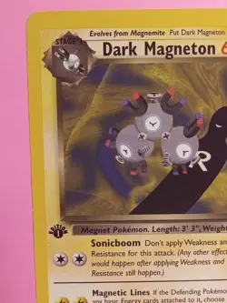Pokemon TCG Dark Magneton 28/82 Team Rocket 1st Edition Regular Rare LP - Image 3