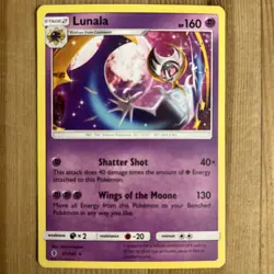 Lunala - 61/145 - Rare - VLP, English Pokemon Sun & Moon Guardians Rising - Image 1