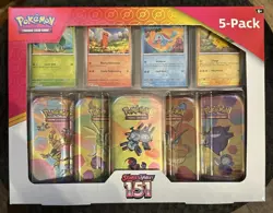 Pokemon Scarlet & Violet - 151 (5-Pack) Mini Tins - Image 1