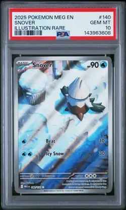 PSA 10 Snover 140/132 Illustration Rare Mega Evolution Pokemon 2025 GEM MINT - Image 1