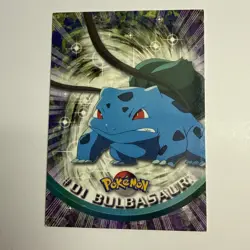 Pokemon Topps Series 1 Blue Logo #01 Bulbasaur - LP/MP - Regular - Image 1