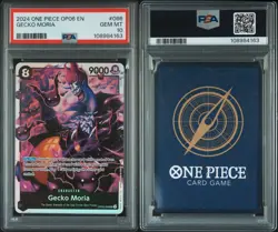 OP06-086 One Piece CCG GECKO MORIA PSA 10 Mint SUPER RARE Wings of the Captain - Image 1