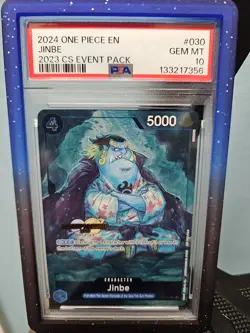 PSA 10 Jinbe (CS 2023 Event Pack) P-030 One Piece Championship Promo - Image 1