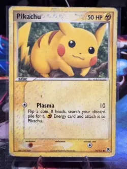Pokemon Pikachu 50HP EX FireRed & LeafGreen 74/112 Common Basic Regular Card - Image 1