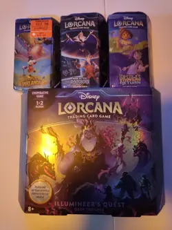 Disney Lorcana Trading Card Game Illumineer’s Quest Deep Trouble (Bundle)- NEW - - Image 1