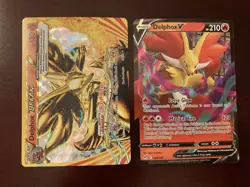 Delphox V 027/196 Lost Origin & Break 14/124 Fates Collide Pokemon TCG Card - Image 1