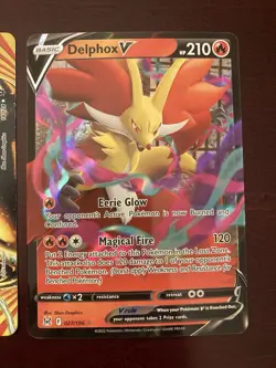 Delphox V 027/196 Lost Origin & Break 14/124 Fates Collide Pokemon TCG Card - Image 3