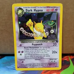 Pokemon Dark Hypno TCG Holo Rare Card 9/82 Unlimited LP Condition - Image 1