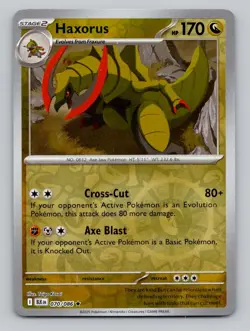 Reverse Holo Haxorus 070/086 Rare Black Bolt Pokemon - Image 1