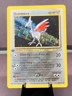Pokemon TCG 1st Edition Skarmory 13/111 Neo Genesis Holo Rare WOTC VTG 2000 - Image 1