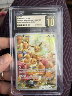 Pokemon Eevee 188/167 Illustration Rare Twilight Masquerade - CGC 10 PRISTINE - Image 1